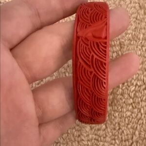 Cinnabar Red Women’s Bangle Bracelet